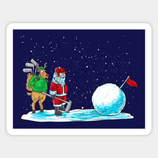 Golf Santa Claus Golfer Golfing Christmas Magnet